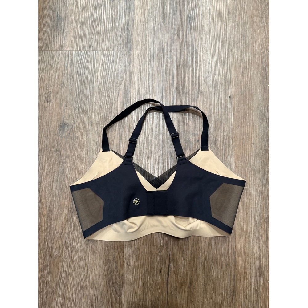 Honeylove Silhouette Bra Black Sand Wireless Mesh Mesh Trim Size M 36B/C 2685